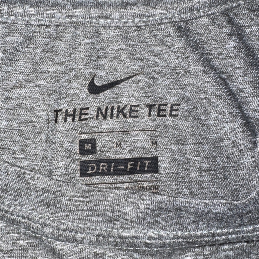 Nike Princeton Gray Soccer Tee with Orange and Black Design - Picture 3 of 4